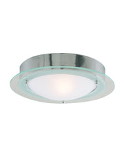 Belfast Flush  - Chrome Metal & Clear Acid Glass