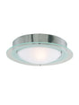 Belfast Flush  - Chrome Metal & Clear Acid Glass
