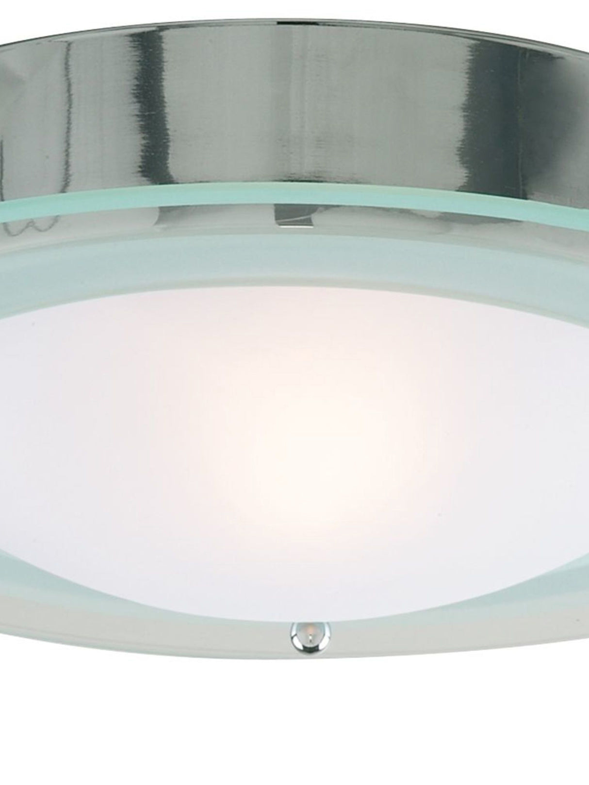 Searchlight Electric Belfast Flush  - Chrome Metal & Clear Acid Glass 3108CC