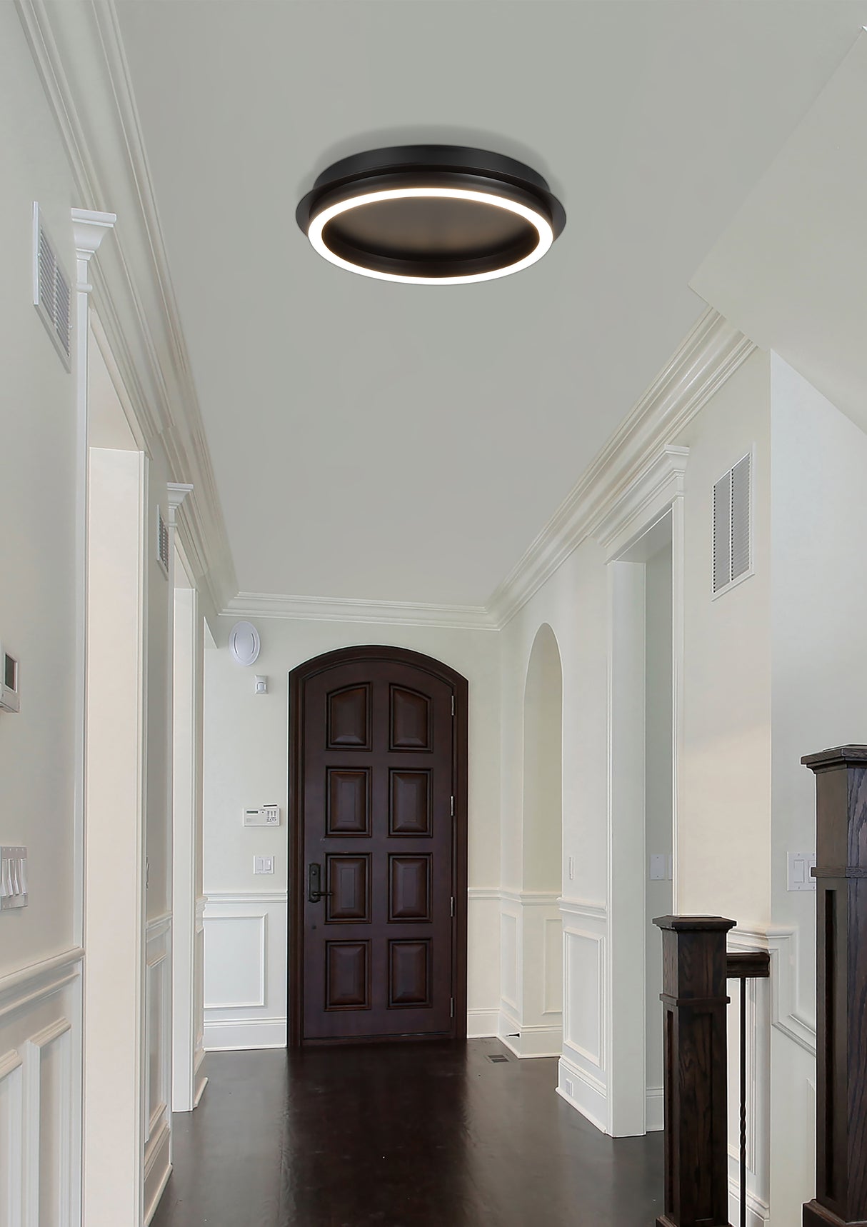 Searchlight Electric Stellar LED ceiling lamp - Black Metal with Acrylic 31283-36BK