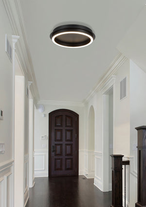 Searchlight Electric Stellar LED ceiling lamp - Black Metal with Acrylic 31283-36BK
