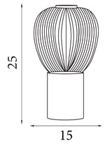 Searchlight Electric Ella Table Lamp - Wood & Opal Ribbed Glass 31410-1NA