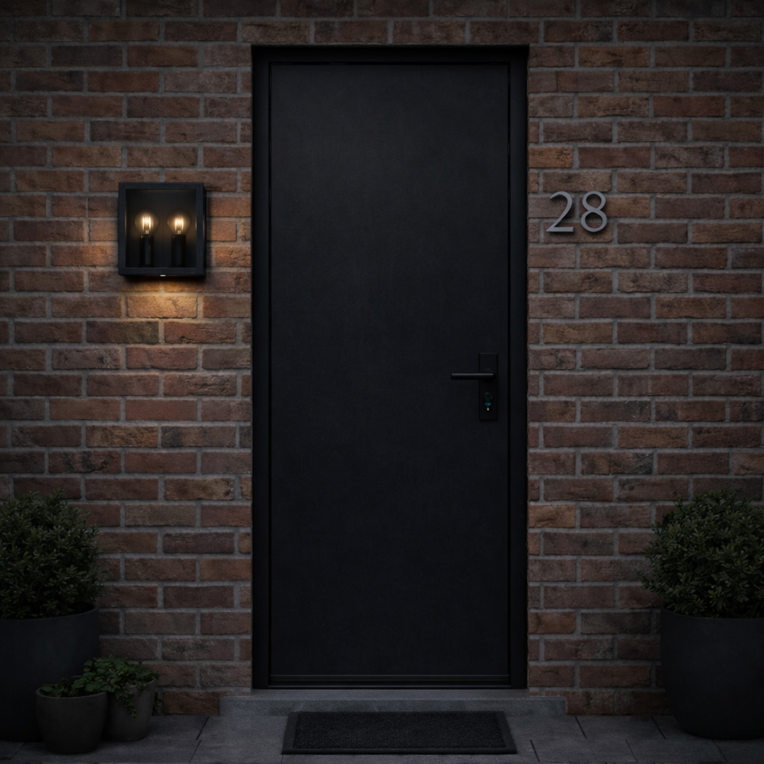 Eglo EU Alamonte Smoke Black Steel Industrial Outdoor Wall Light