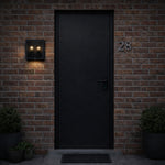 Eglo EU Alamonte Smoke Black Steel Industrial Outdoor Wall Light