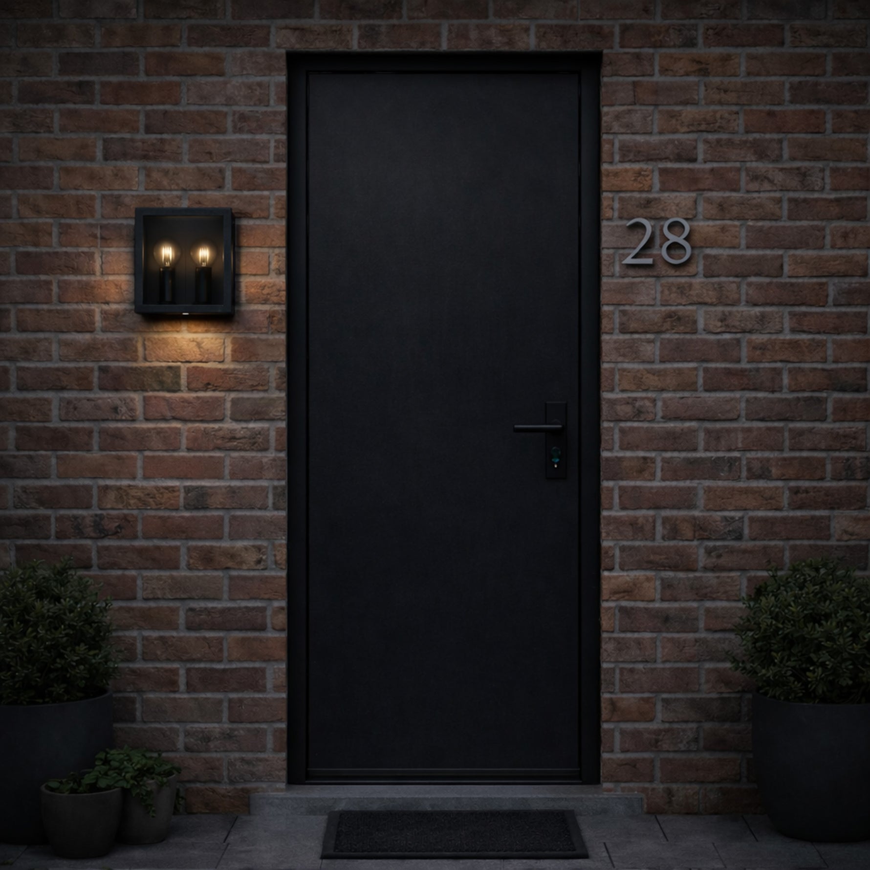 Eglo EU Alamonte Smoke Black Steel Industrial Outdoor Wall Light