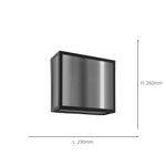 Eglo EU Alamonte Smoke Black Steel Industrial Outdoor Wall Light