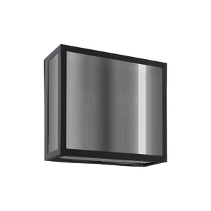 Eglo EU Alamonte Smoke Black Steel Industrial Outdoor Wall Light