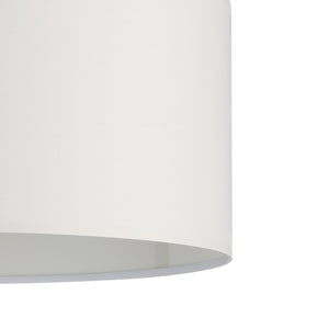 Eglo EU Pasteri Steel & White Fabric Single Pendant