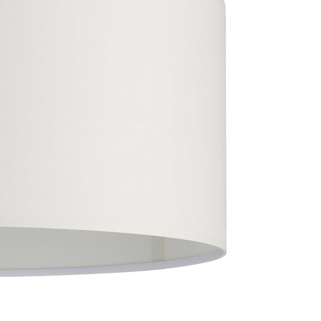 Eglo EU Pasteri Steel & White Fabric Single Pendant