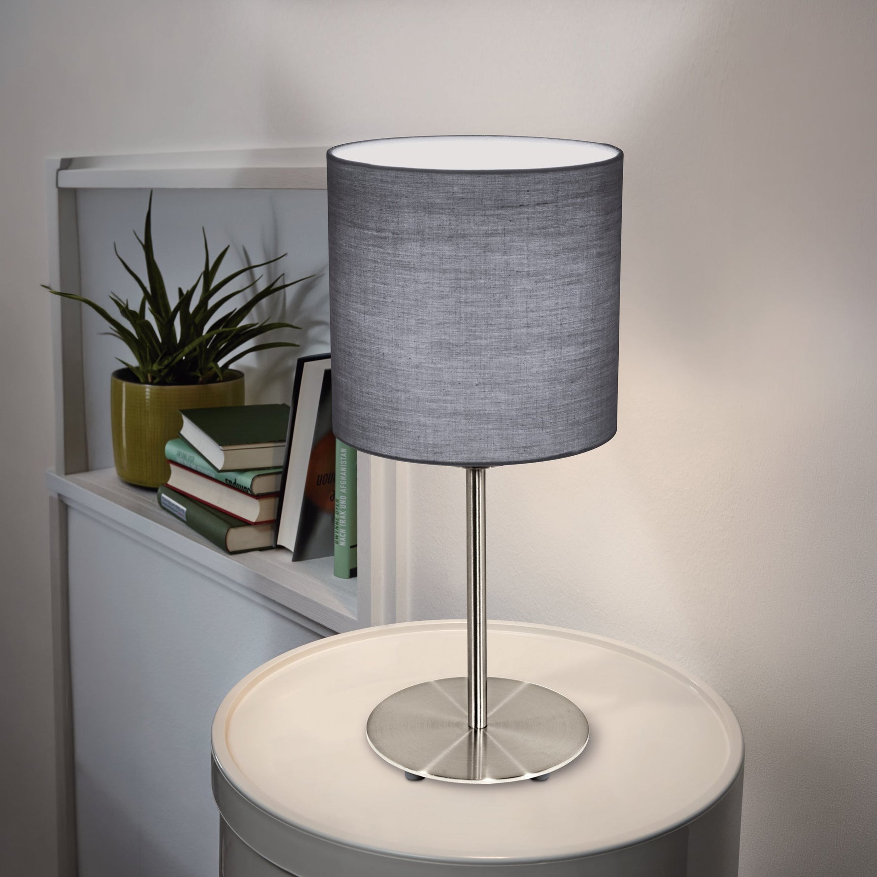 Eglo EU PLANET Wall or Ceiling Light – Satin Nickel Steel with Satin Glass Shade, E27, Indoor Lighting product image - Endon Lighting from First Light Direct with great prices and fast UK delivery