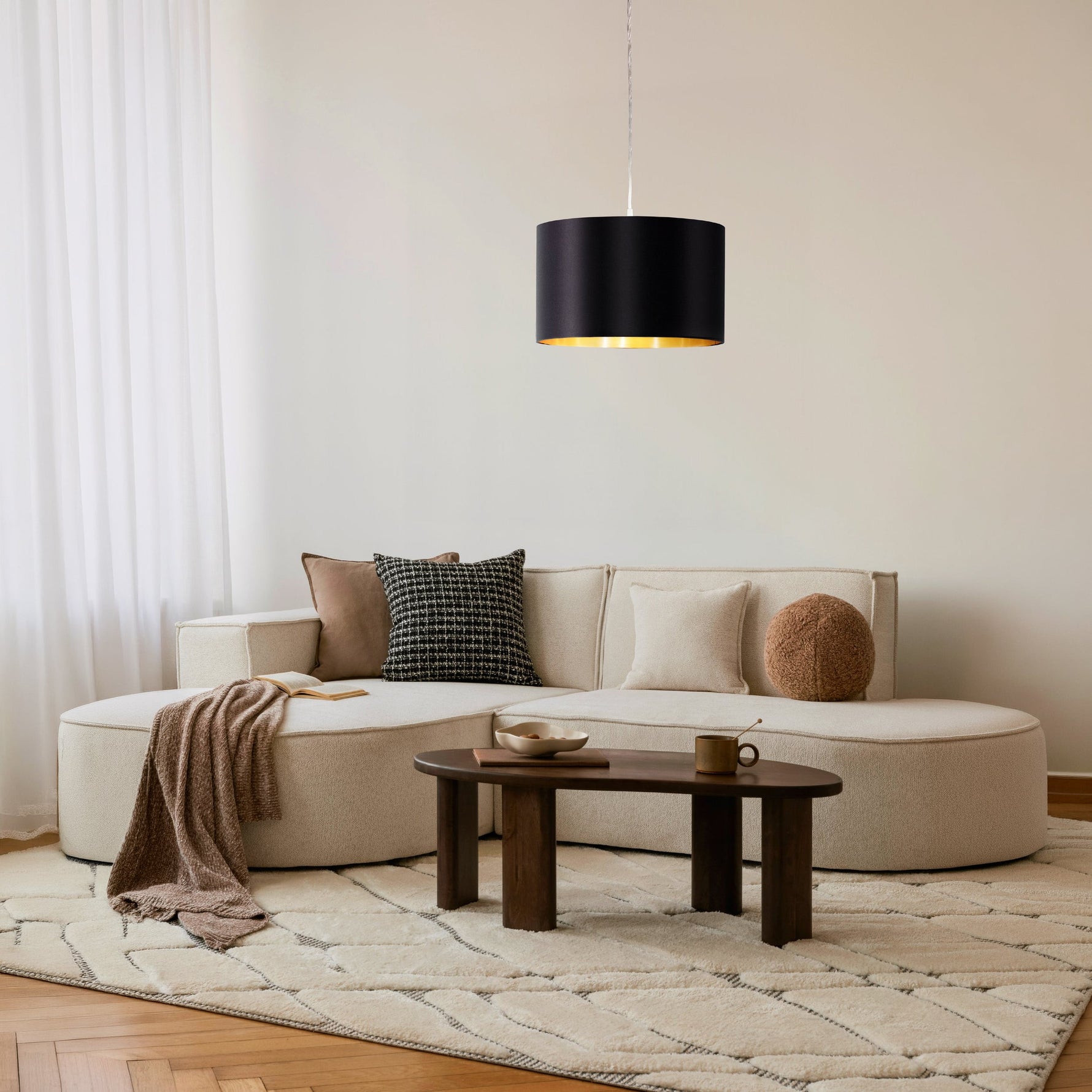 Eglo EU Esteperra Decorative Black/Gold Ceiling Light product image - Endon Lighting from First Light Direct with great prices and fast UK delivery