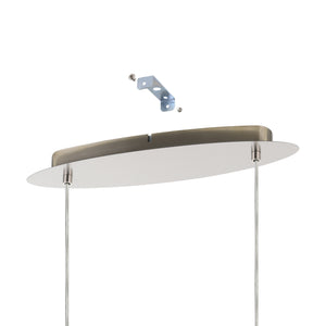 Eglo EU MASERLO Linear Pendant Light – Satin Nickel Steel with Taupe & Gold Fabric Shades, E27, Indoor Lighting