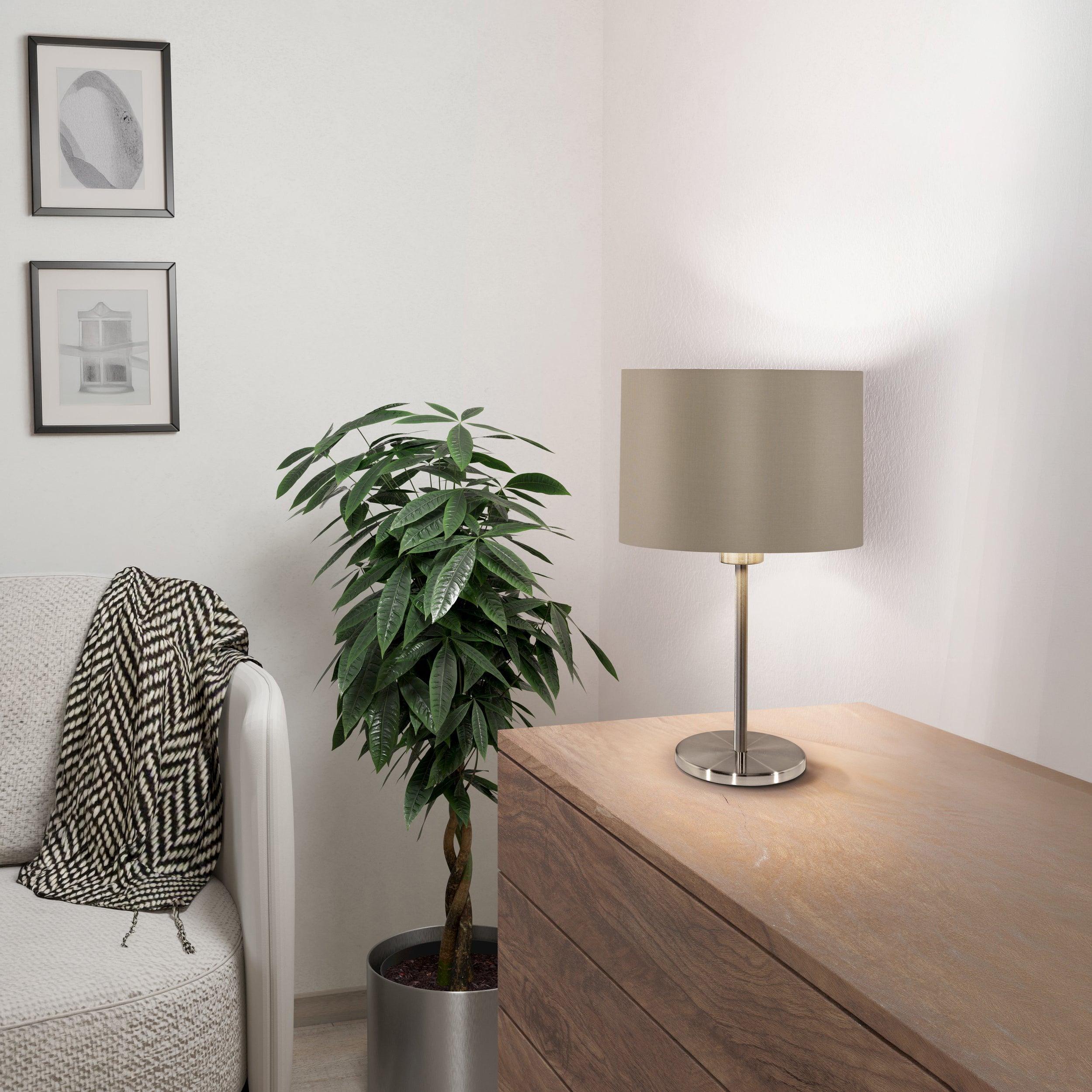Eglo EU Maserlo Taupe & Gold Table Lamp