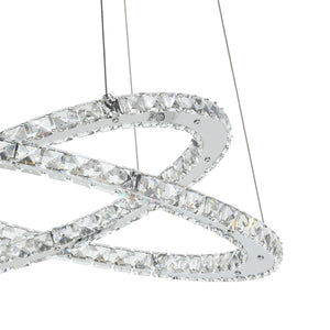 Eglo EU Varrazo Clear Glass Pendant Light Chrome