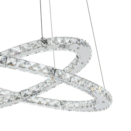 Eglo EU Varrazo Clear Glass Pendant Light Chrome