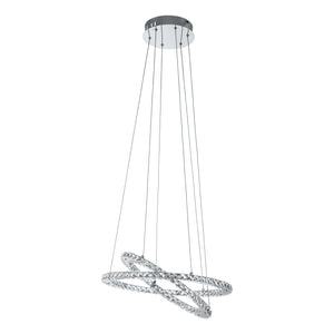 Eglo EU Varrazo Clear Glass Pendant Light Chrome
