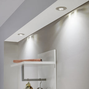 Eglo EU Tedo Satin Nickel LED Round Recessed Light, 8cm, 3000K