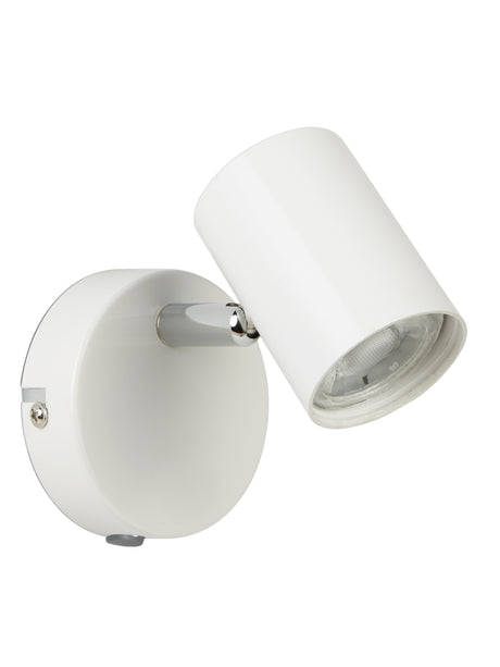 Searchlight Electric Rollo Spotlight Wall Light - White Metal 3171WH