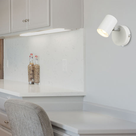 Searchlight Electric Rollo Spotlight Wall Light - White Metal 3171WH