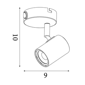Searchlight Electric Rollo Spotlight Wall Light - White Metal 3171WH