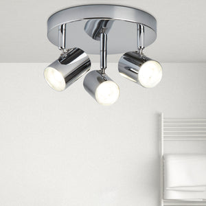Searchlight Electric Rollo 3Lt Round Spotlight  - Chrome Metal 3173CC