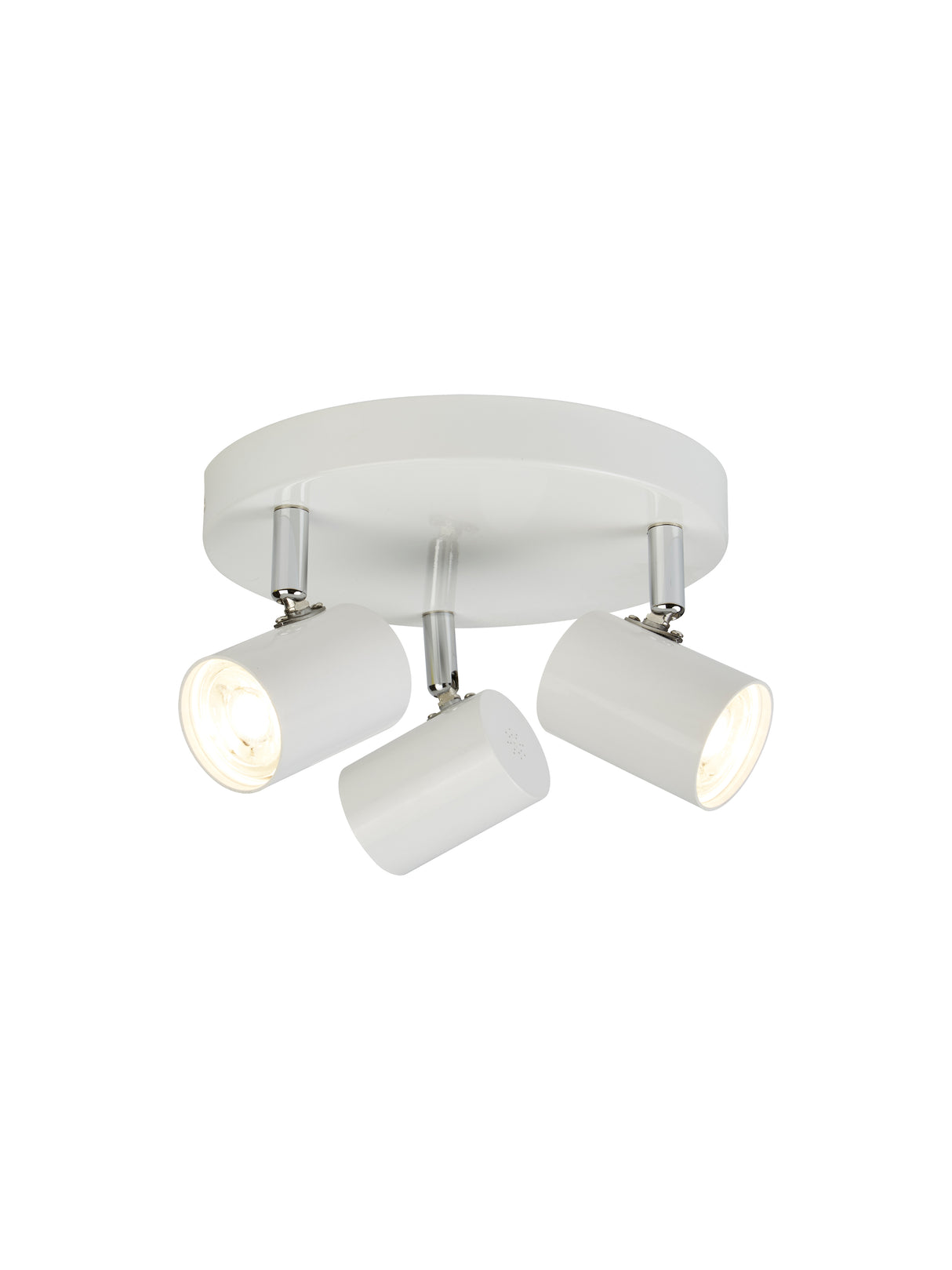 Rollo 3Lt Round Spotlight  - White Metal