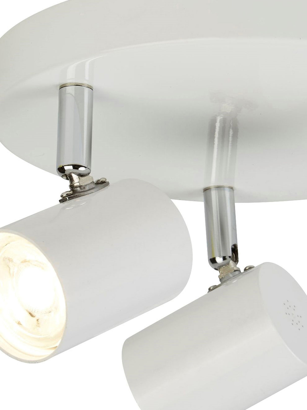 Searchlight Electric Rollo 3Lt Round Spotlight  - White Metal 3173WH