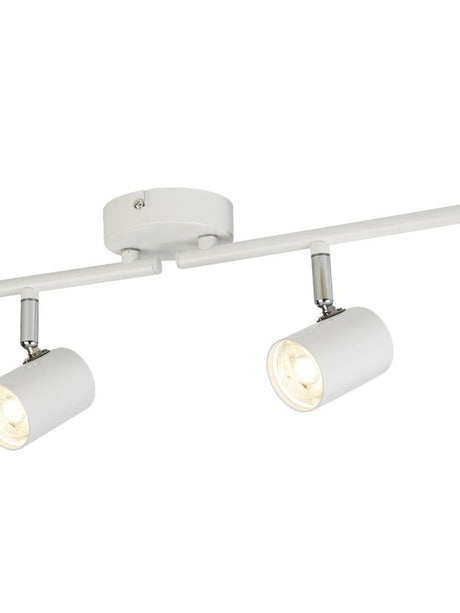 Searchlight Electric Rollo 4Lt Split Bar Spotlight  - White Metal 3174WH