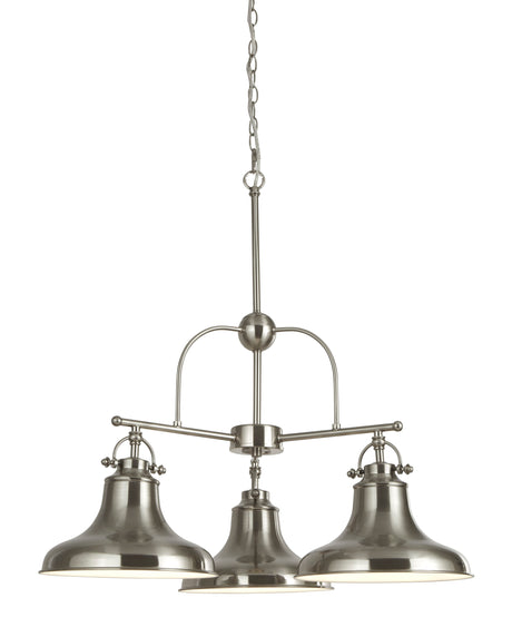 Dallas 3Lt Pendant - Satin Silver