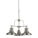 Searchlight Electric Dallas 3Lt Pendant - Satin Silver 3183-3SS