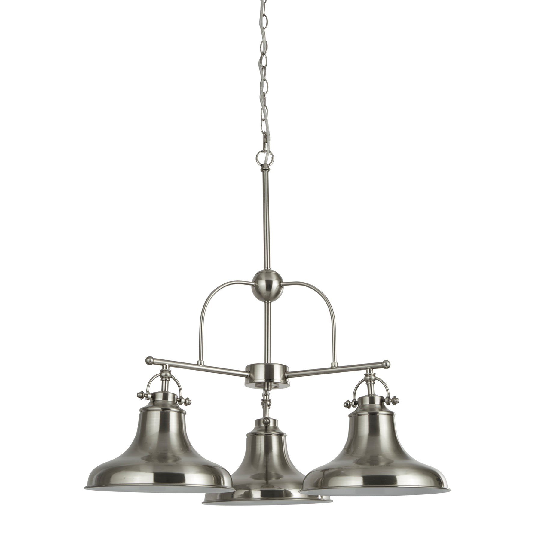 Searchlight Electric Dallas 3Lt Pendant - Satin Silver 3183-3SS