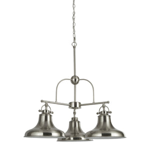 Searchlight Electric Dallas 3Lt Pendant - Satin Silver 3183-3SS