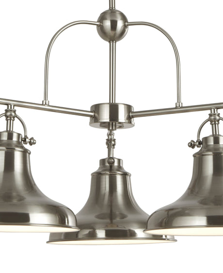 Searchlight Electric Dallas 3Lt Pendant - Satin Silver 3183-3SS