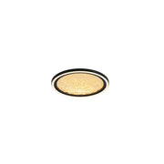 Luna LED Flush, Sand Black Metal & Gold PC Diffuser