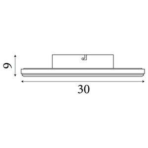 Searchlight Electric Luna LED Flush, Sand Black Metal & Gold PC Diffuser 31908-300GO
