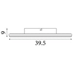 Searchlight Electric Luna LED Flush, Sand Black Metal & Gold PC Diffuser 31908-400GO