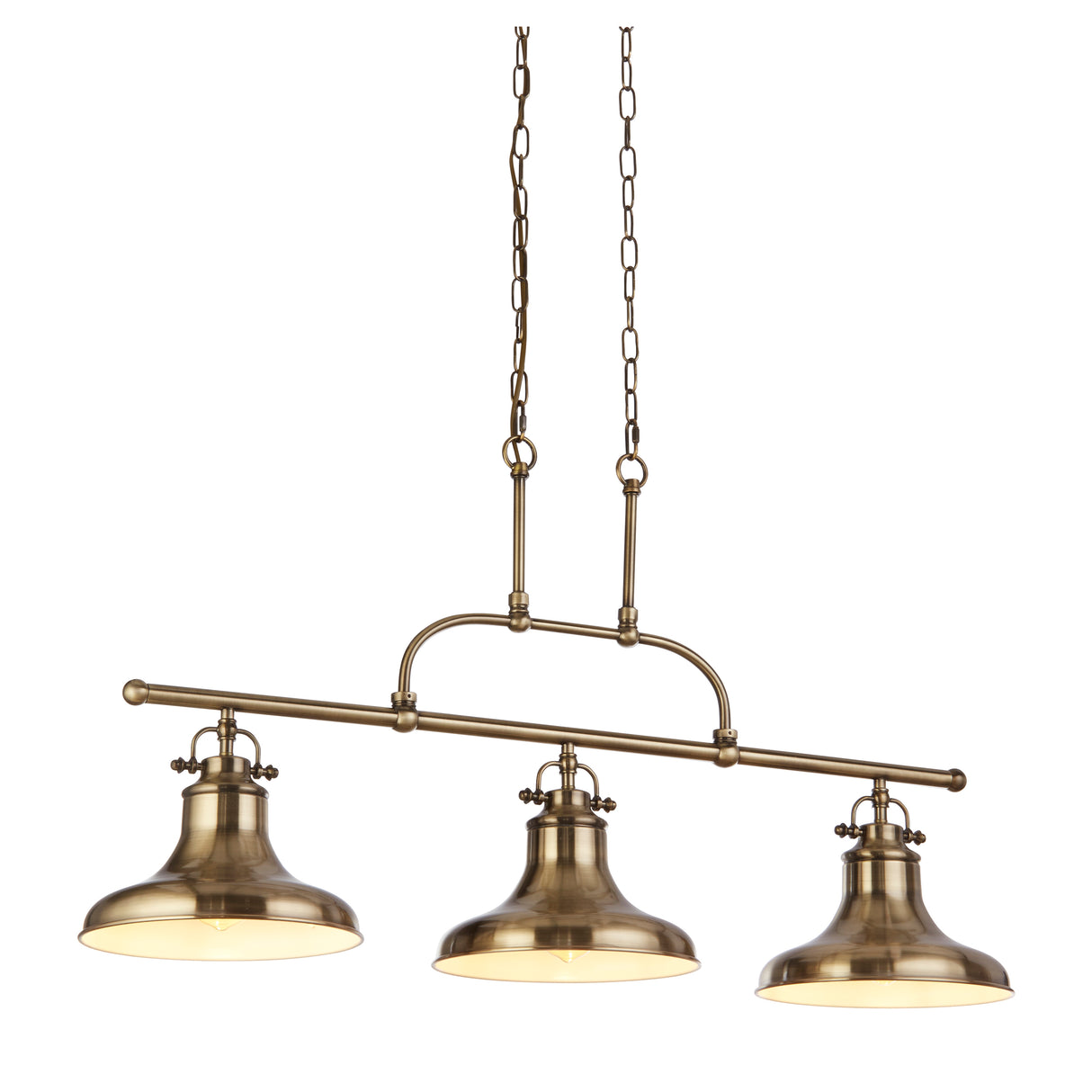 Dallas 3Lt Bar Pendant - Antique Brass Metal