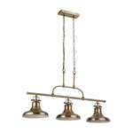 Searchlight Electric Dallas 3Lt Bar Pendant - Antique Brass Metal 3193-3AB
