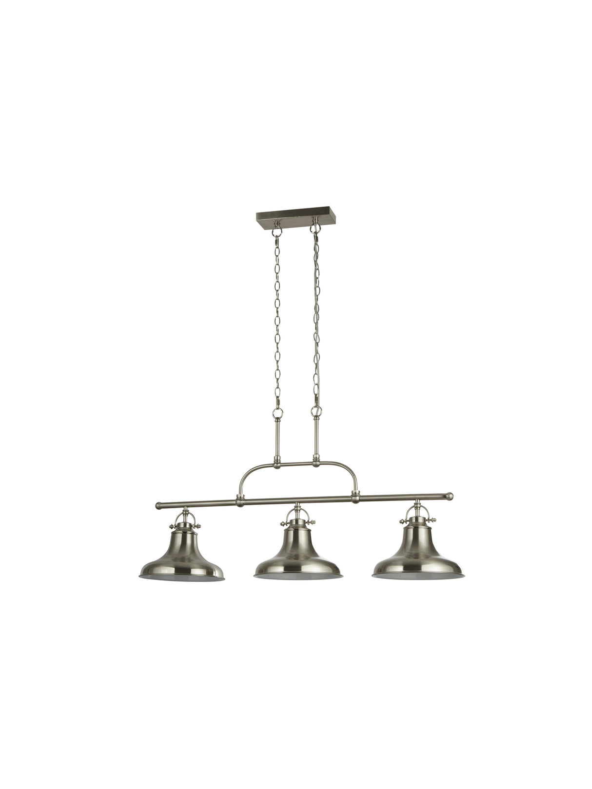 Searchlight Electric Dallas 3Lt Bar Pendant - Satin Silver Metal 3193-3SS