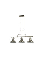Searchlight Electric Dallas 3Lt Bar Pendant - Satin Silver Metal 3193-3SS