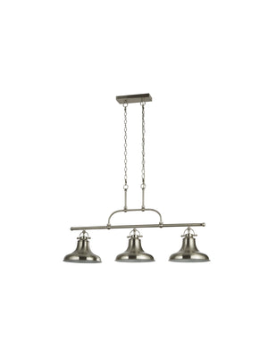 Searchlight Electric Dallas 3Lt Bar Pendant - Satin Silver Metal 3193-3SS