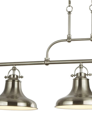 Searchlight Electric Dallas 3Lt Bar Pendant - Satin Silver Metal 3193-3SS