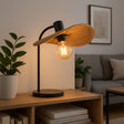 Eglo EU Siruela Steel Black Contemporary Organic Paper Table Lamp