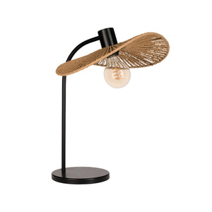 Eglo EU Siruela Steel Black Contemporary Organic Paper Table Lamp