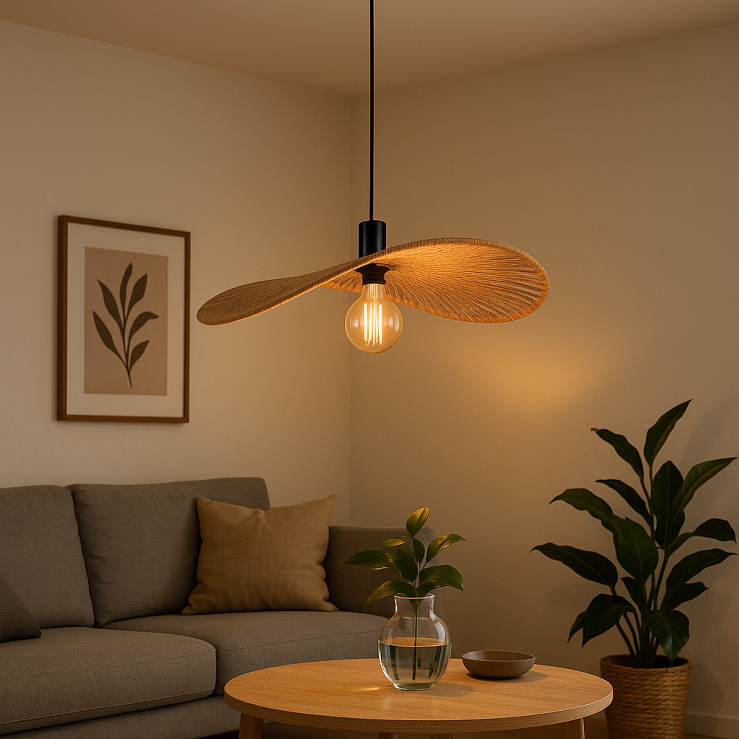 Eglo EU Adwickle Steel & Fabric 3-Light Pendant