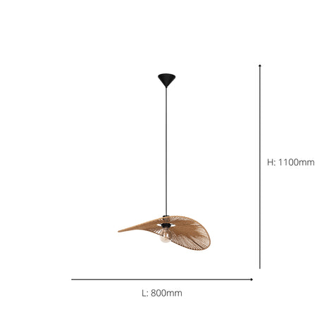 Eglo EU Siruela Steel Black Contemporary Organic Paper Single Pendant