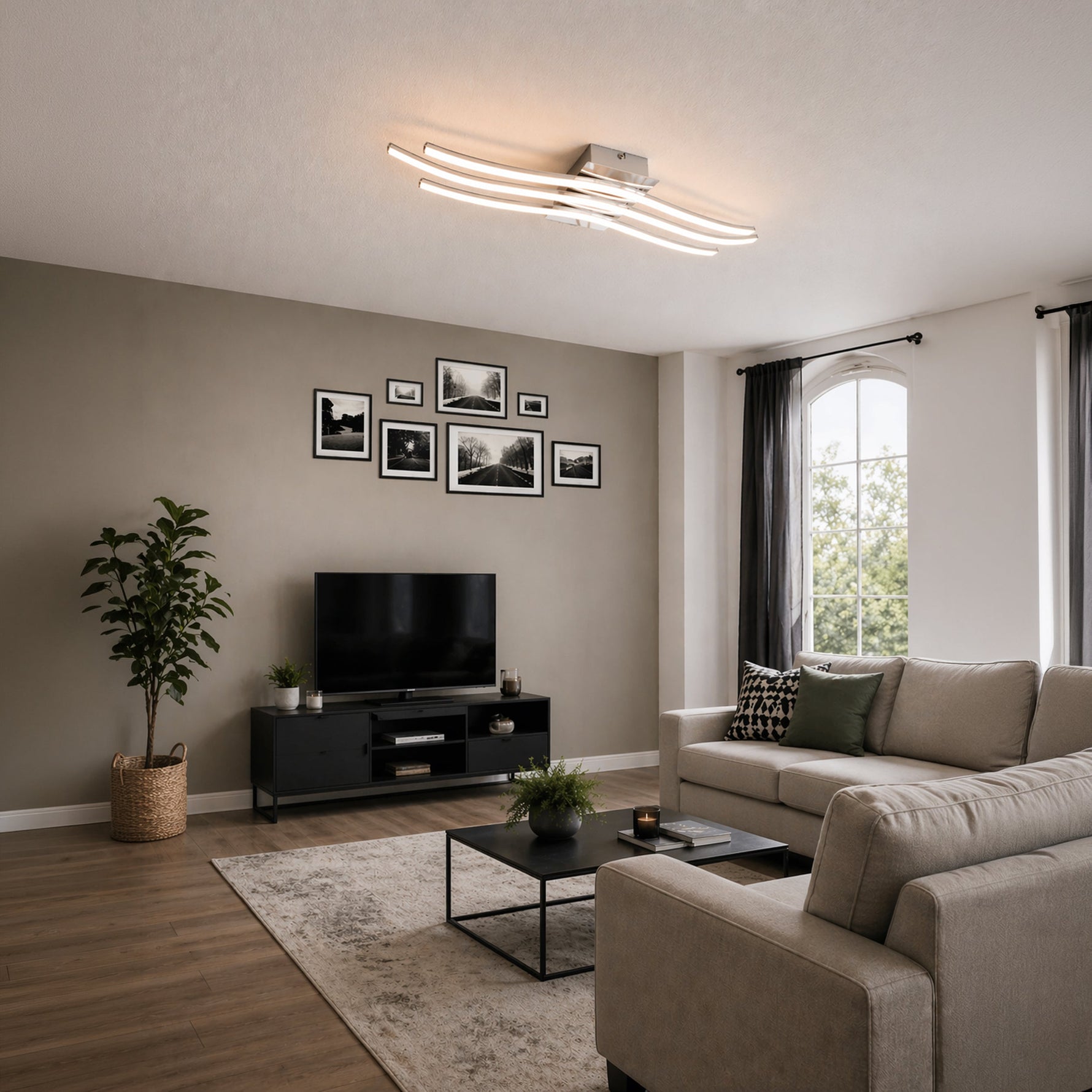 Eglo EU Salobrena 1 Aluminium & Plastic White LED 4000K Ceiling Light product image - Endon Lighting from First Light Direct with great prices and fast UK delivery