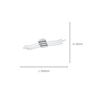Eglo EU Roncade Steel Chrome LED Contemporary Ceiling Light