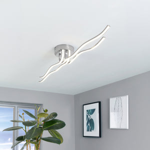 Eglo EU Roncade Steel Chrome LED Contemporary Wall Ceiling Light
