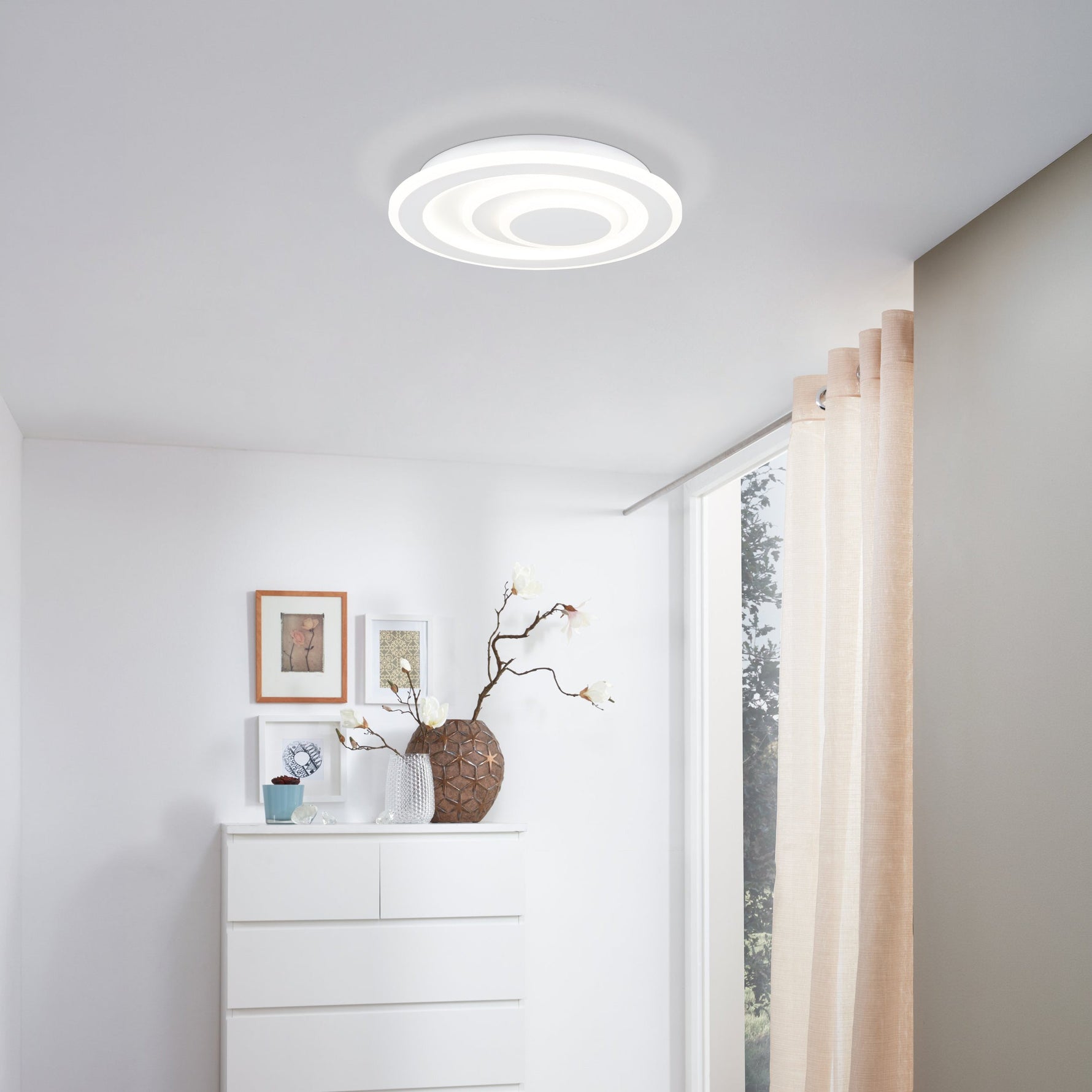 Eglo EU Lubenham Black Metal Ceiling Light (D) 30cm product image - Endon Lighting from First Light Direct with great prices and fast UK delivery